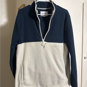 Goodfellow & Co Men's Zip-Up Sweater in Navy and Cream